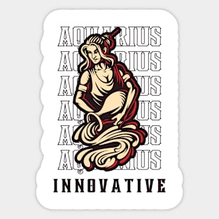 Aquarius The Innovative Zodiac Sign Sticker